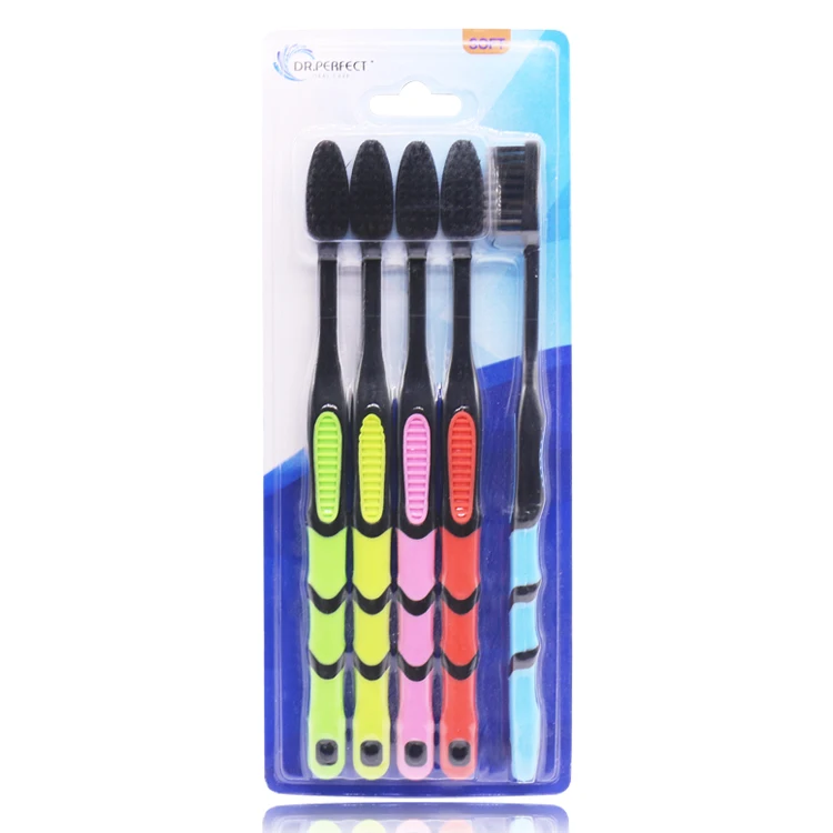 Teeth cleaning long handle toothbrush nylon bristles adult toothbrush