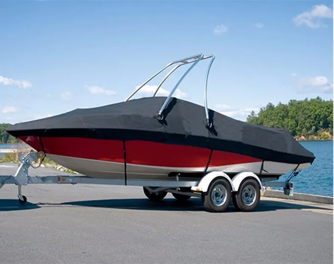 
Lightweight Waterproof Full Size Motorboat boat cover tent fits Hard Top/T-Top Boats 