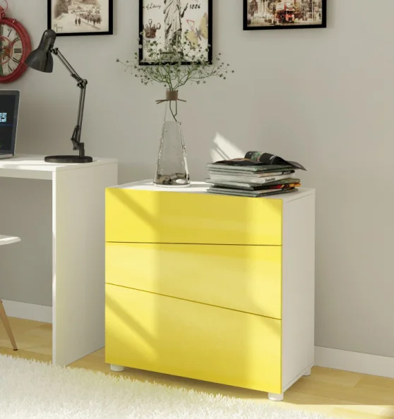 home furniture general use high gloss yellow color extra  modern sideboard