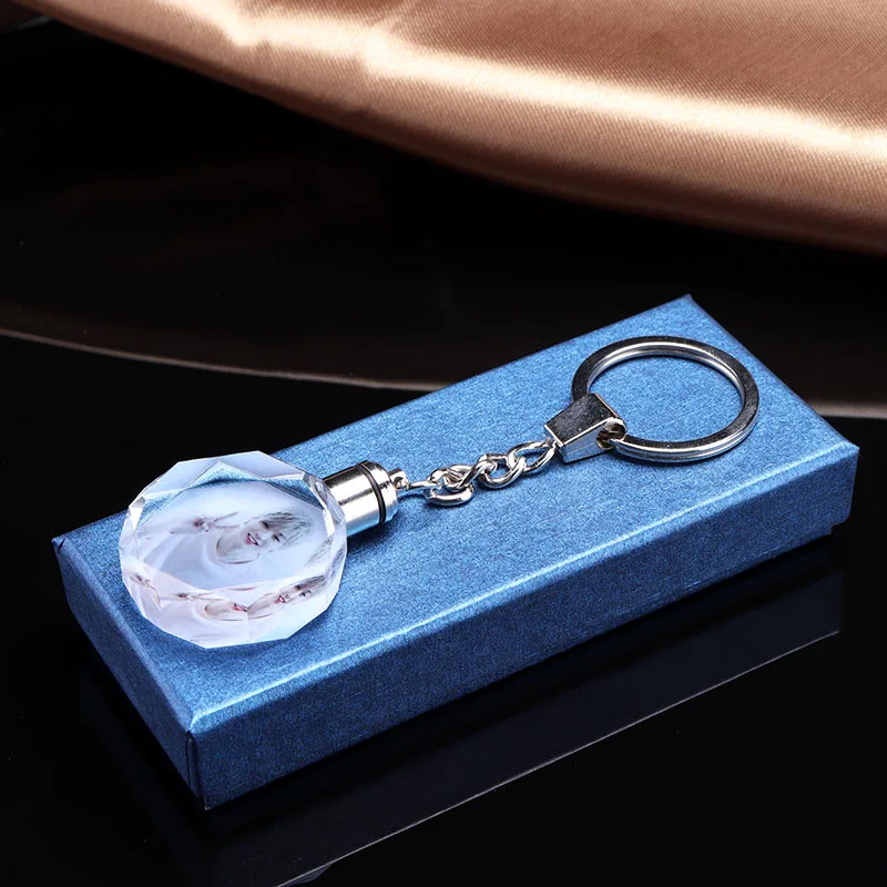 
LED keychains wholesale souvenir gifts cheap crystal keychain 
