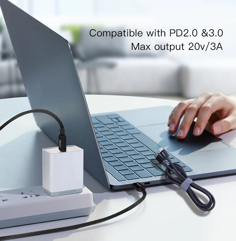 
Drop Shopping Pd3.0 3A Type-C Data Cable Nylon Braided Computer Mobile Phone Data Cable 