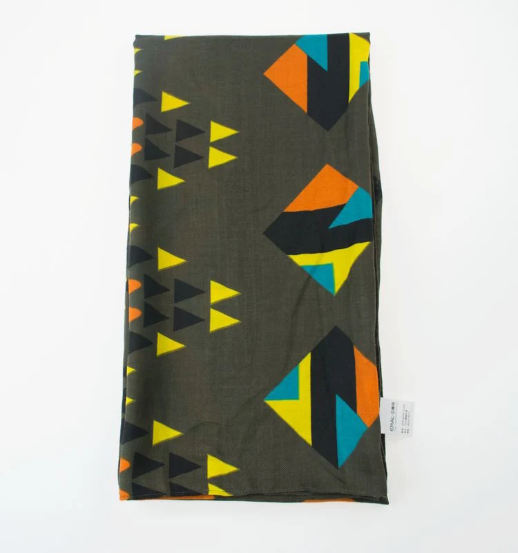 Rulan 2021 new design wholesale voile screen printing polyester cartoon scarf