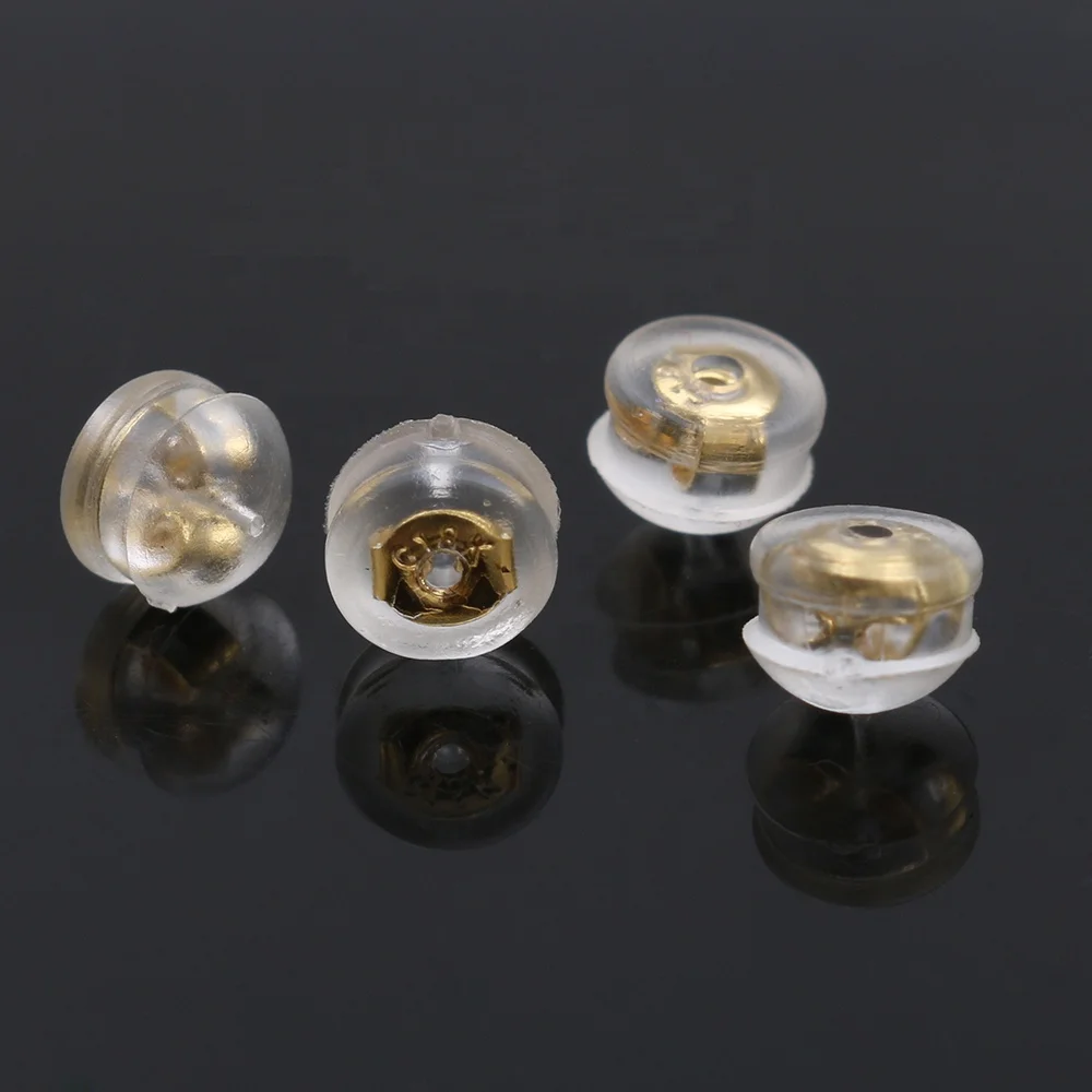 2024 New High Quantity Round Silicon Hypoallergenic Earring stud Backs