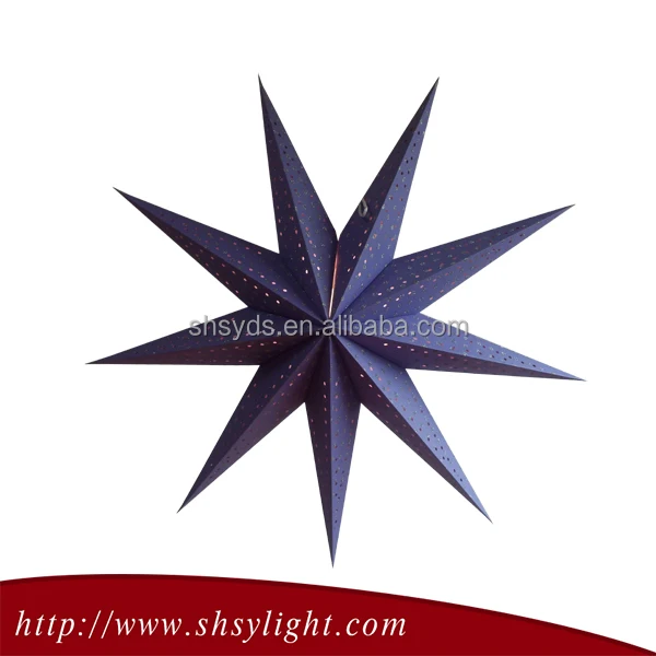 India Style  Christmas  Decoration Purple Paper Star Hanging Lanterns Ceiling Light