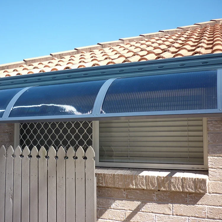 Pergola Aluminum Outdoor Polycarbonate Sunshade Canopy Double Side Gazebo Awning