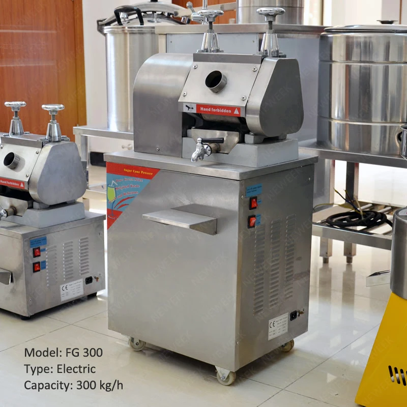 NEWEEK electric sugarcane juicing ginger juice extractor machine sugar cane mill machine