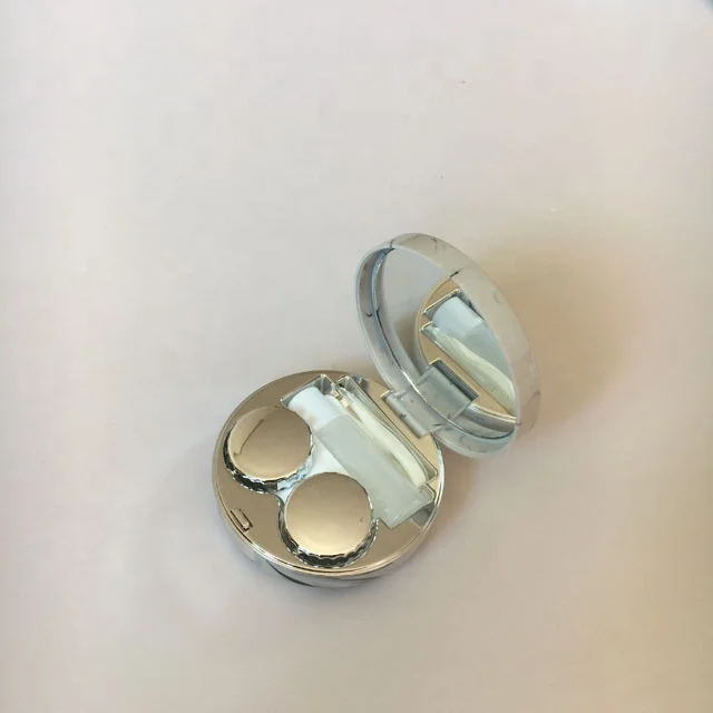 Round contact lens display case with Marble designs could Printing Custom Logo A-8058