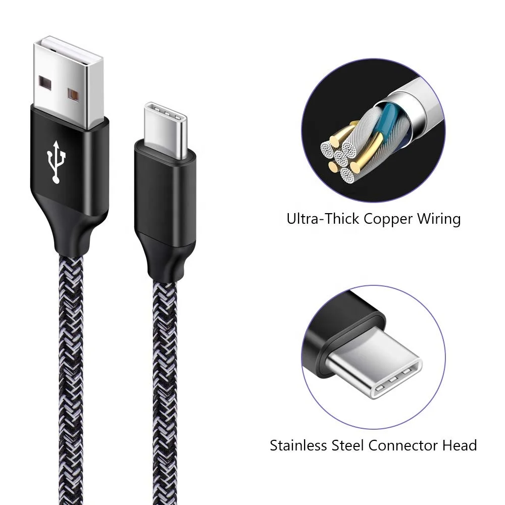 Hot Sales Recommended Fast Charging Braided Charger Data USB Mobile Phone Cable