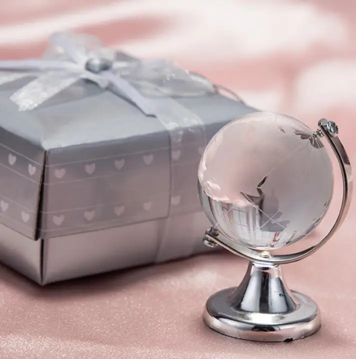 Beautifully Crafted Mini Crystal Globe Favors Wedding Souvenirs Decoration