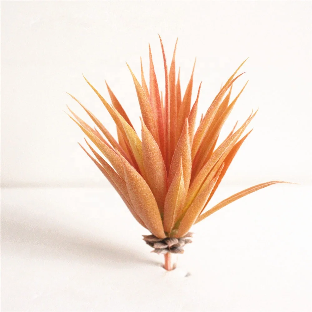 DIY Yellow colorful Flocking artificial flower heads Artificial succulent