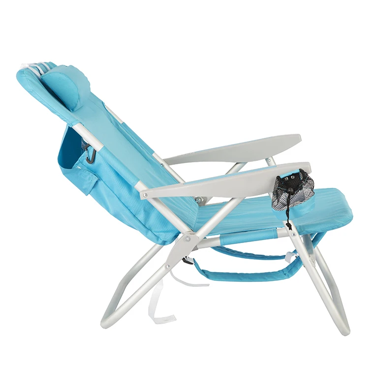 Comfortable portable folding beach chair camp chair with storage pouch and a big bag in market price