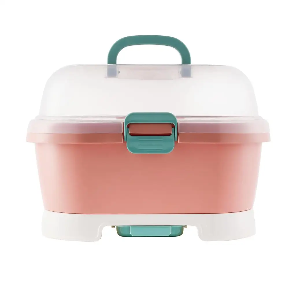 
Multi-function portable plastic baby milk bottle storage box 