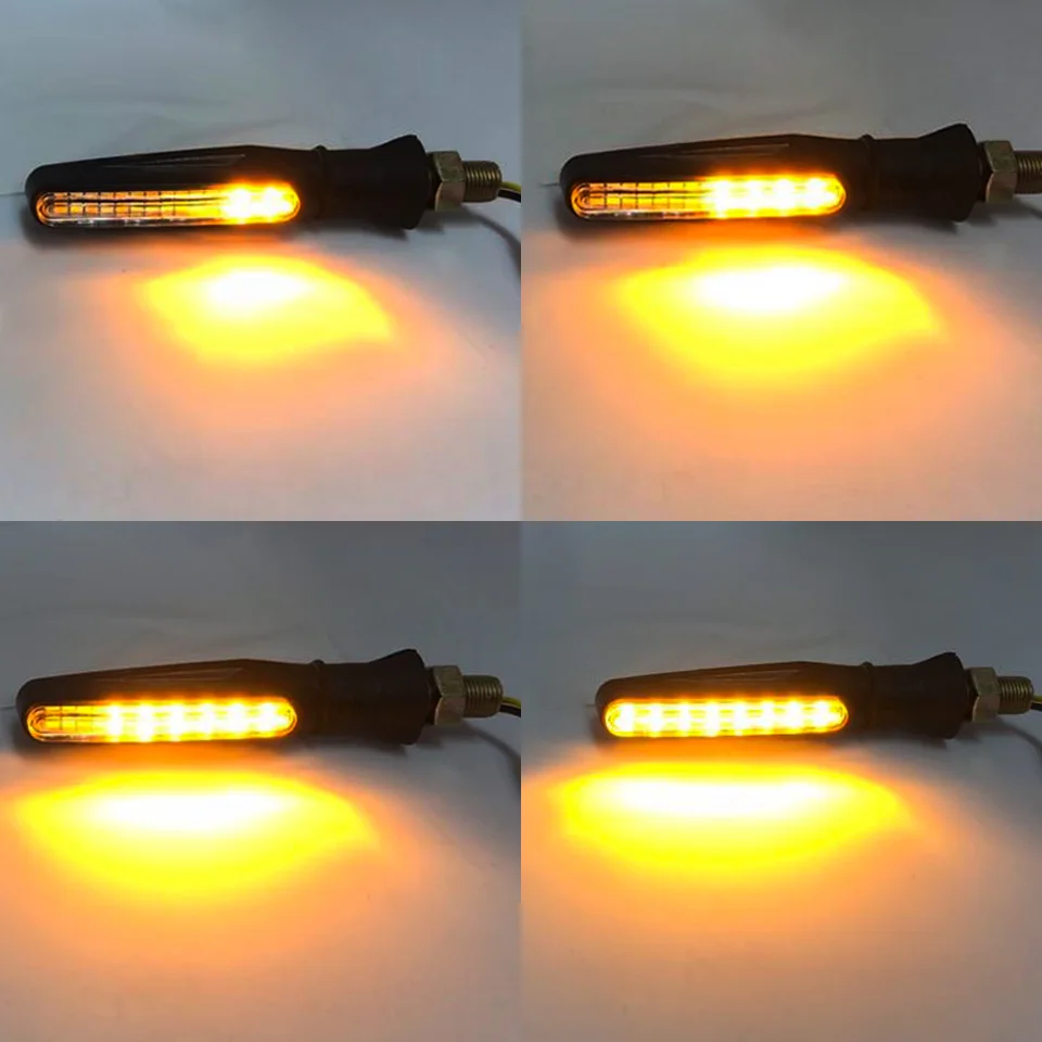 2018 newest  Universal flowing water flicker led motorcycle turn signal Indicators Blinkers Flexible Bendable Amber light lamp