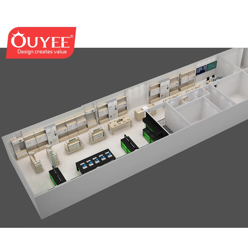 Ecofriendly Electronic Shop Decoration/Shop Interior Design