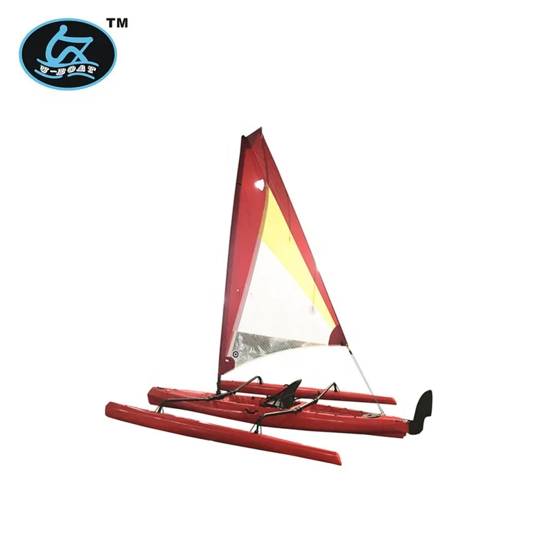 16ft no-inflatable watersports good quality plastic most luxury ocean sea sailboat&canoe&kayak with outrigger and accessories