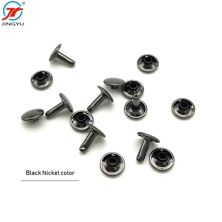 High Quality Sample Free Round Different Size Leather Double Cap Brass Studs Rivet