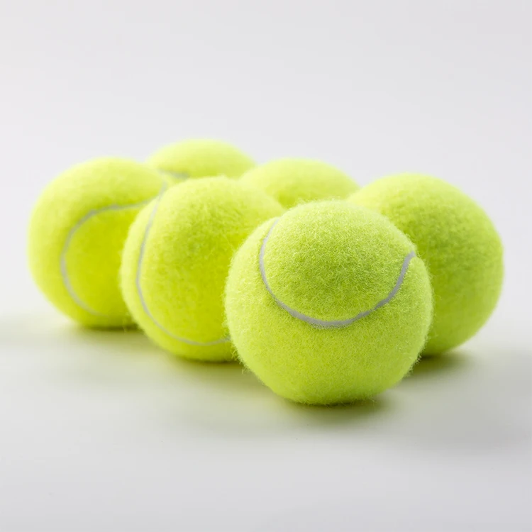 Cheap oem promotional custom rubber yellow color match training tennis ball
