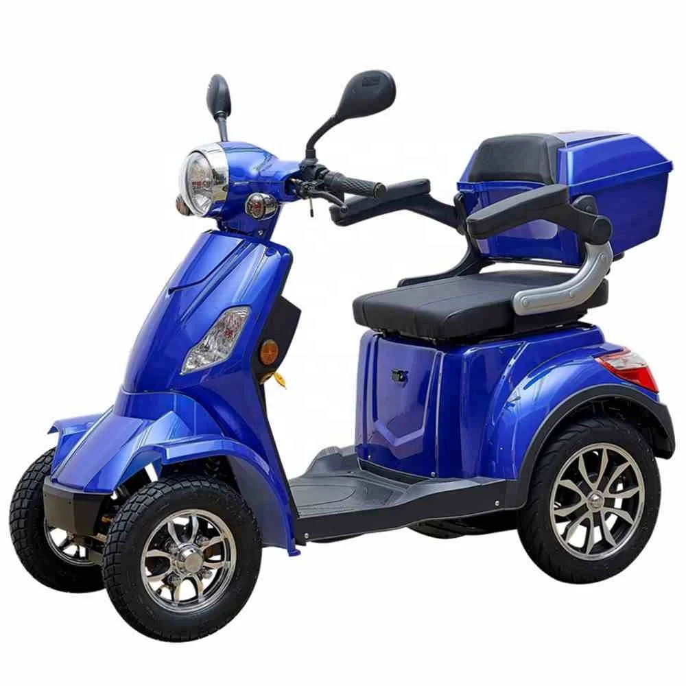 4 wheel Sunrise electric mobility scooter 60V 1000W travel scooter with roof for elderly, handicap