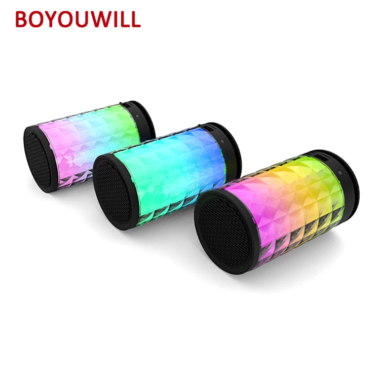 2018 продукт Новый Алмазный дизайн беспроводной динамик светодио дный светодиодным мигающим светом