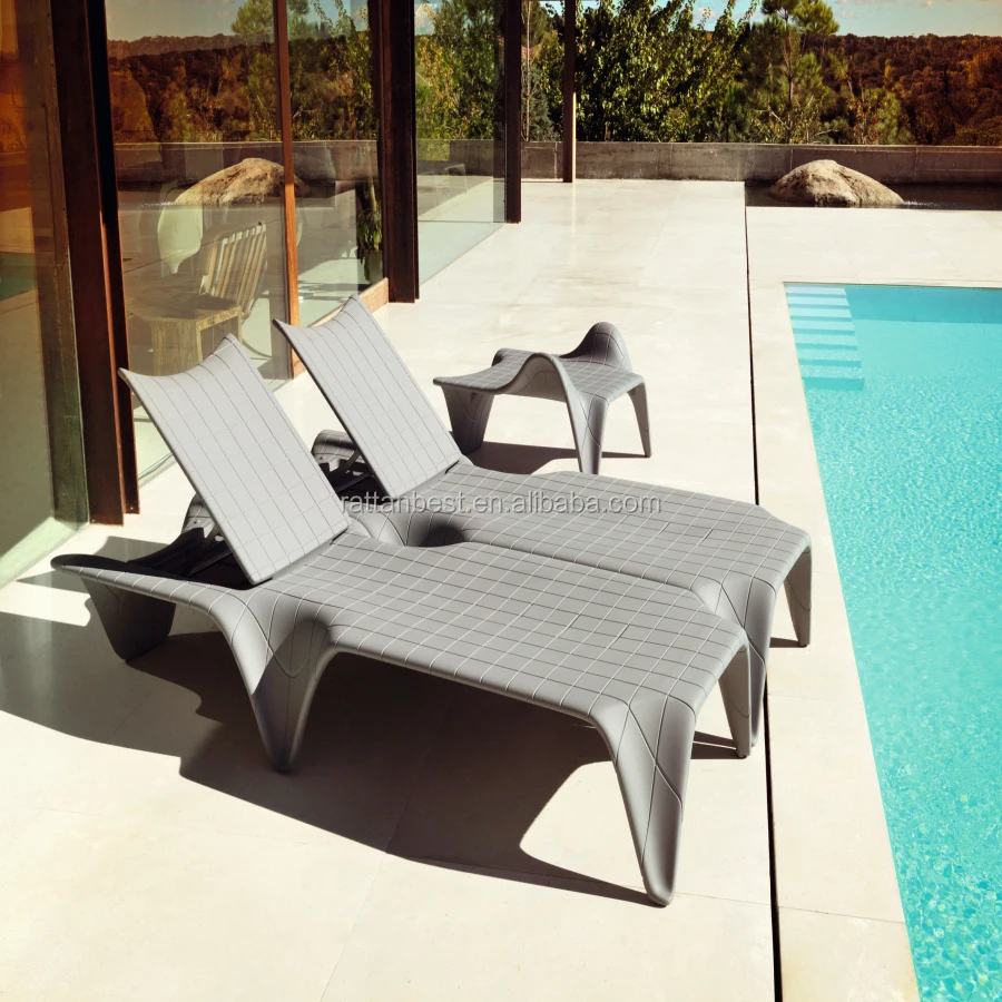 F3 polyethylene sun chaise fiberglass outdoor lounge beach hotel