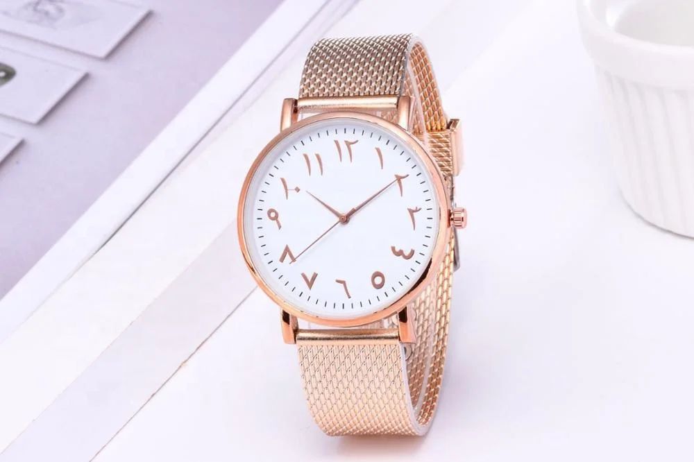Unisex Wrist watches made in China Wholesale Arabic number watch cheap price customized logo mens clocks