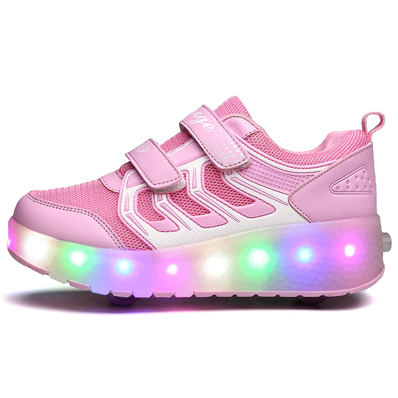 New design  Led Light Up Roller Shoes 2 Wheels Skate Kid Shoes LED shoes