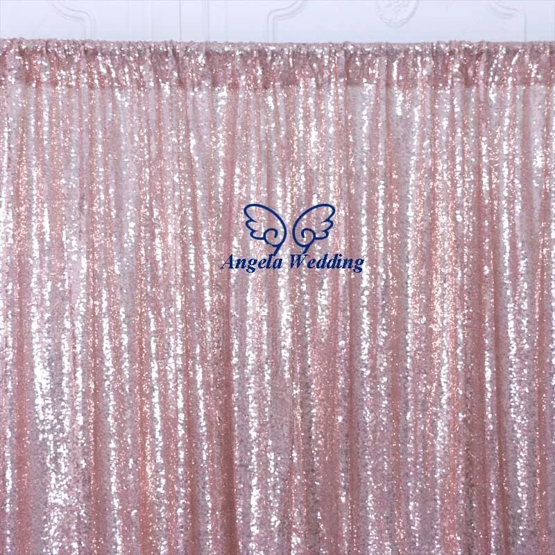 BC001A many color available silver shiny metallic sequin wedding photography backdrop curtain with rod pocket