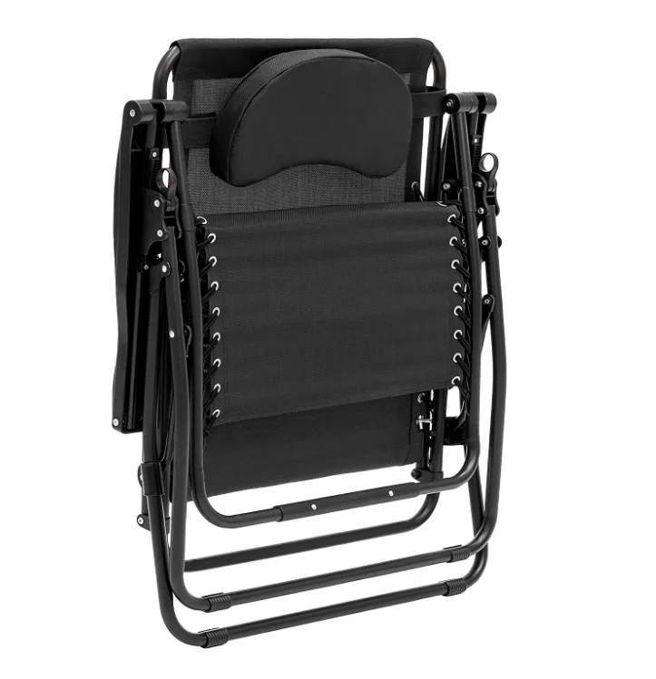 
Oversized Zero Gravity Reclining Lounge Folding Chair with Cup Holder 