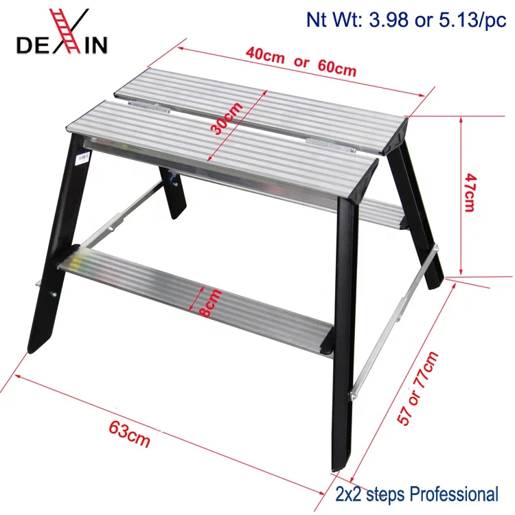 DX-P92 Folding Step Ladder with Anti-Slip Sturdy and Wide Pedal Ladder for Photography,Household and Painting