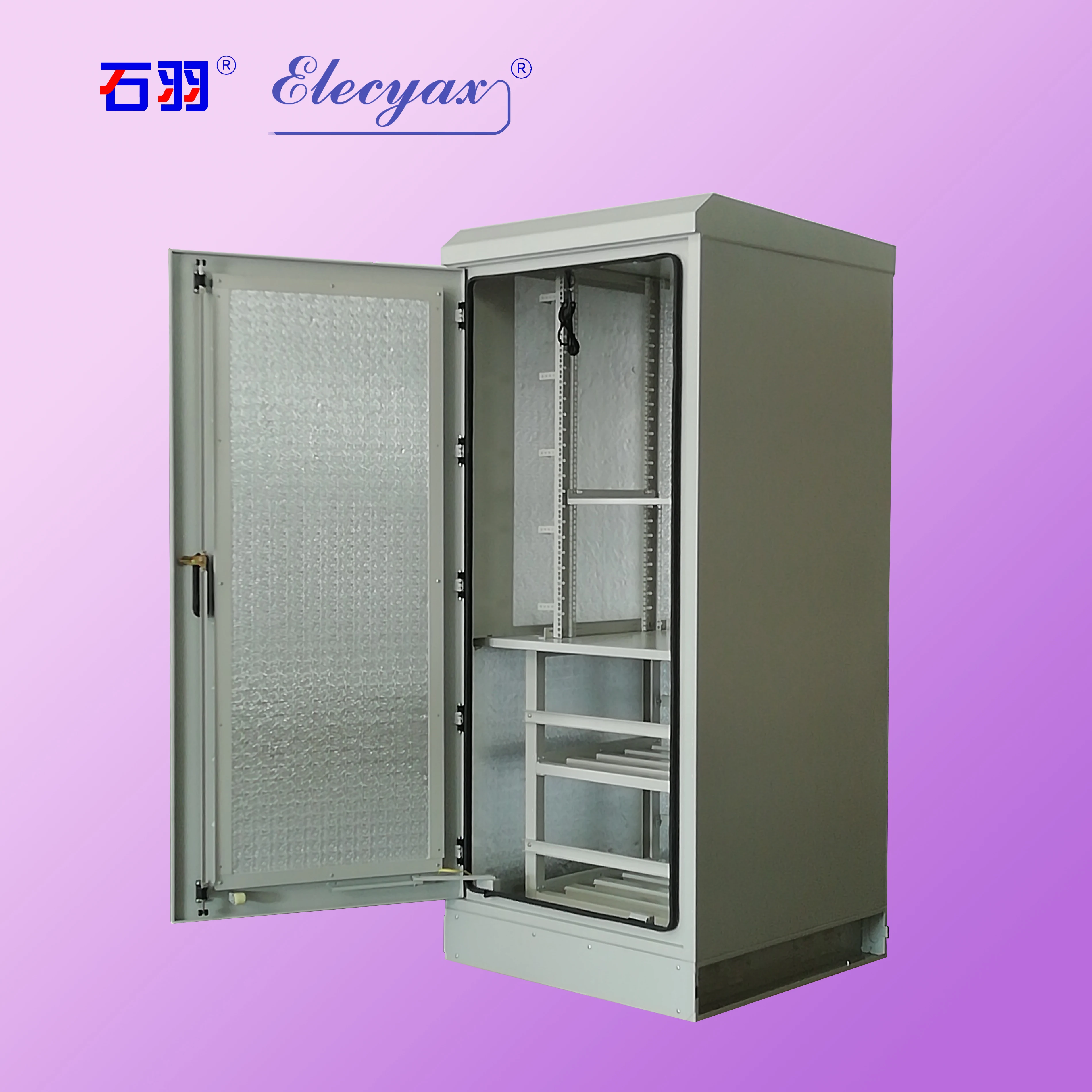 22U Galvanized waterproof outdoor network enclosure cabinet battery compartment with fan SK-90208
