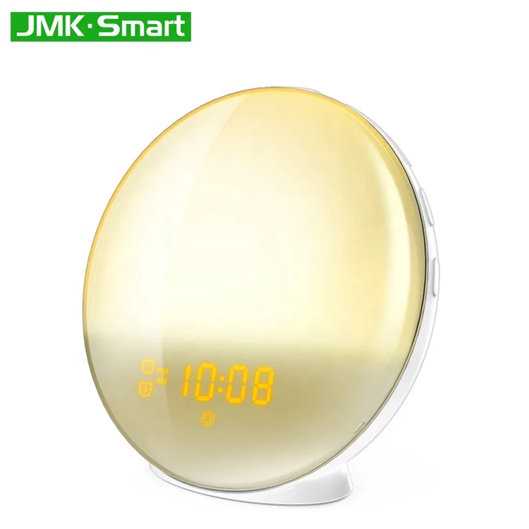 Sunrise Alarm Clock Wake Up Colorful Night Light with FM Radio