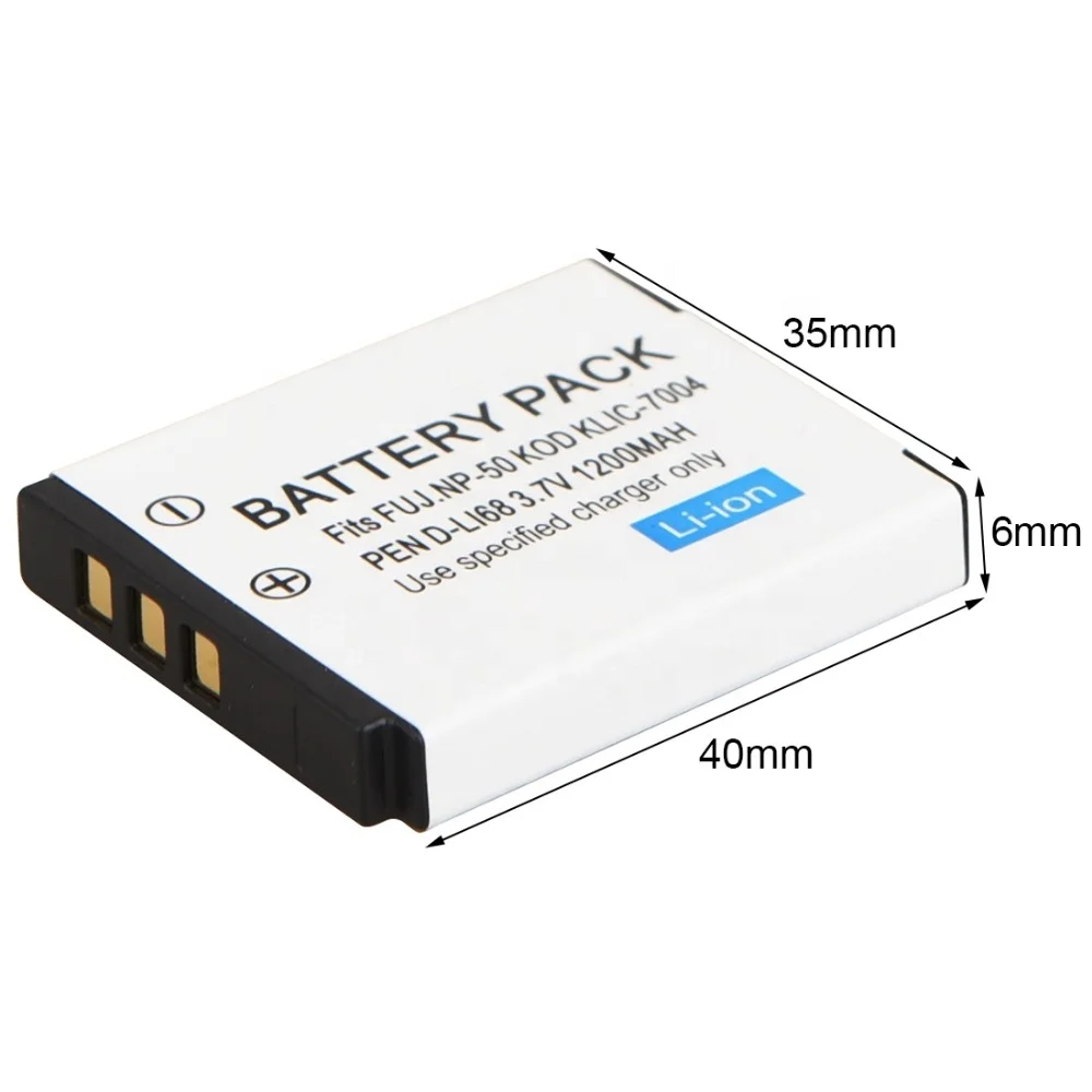 NP-50 NP 50 NP50 Klic-7004 D-Li68 Camera Battery for Fujifilm Fuji FinePix X10, X20, XF1, XP150, XP100, F50 fd, F80 EXR