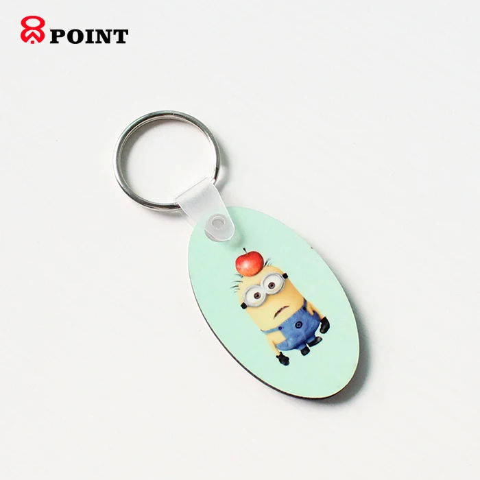 8-канальный овальной формы сублимации круглые брелок/брелок для ключей на заказ брелки для ключей