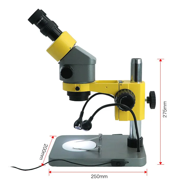 kailiwei optical 6X-55X Electronic Repair Base 7-45x Binocular microscope Digital Stereo microscope Double lemps lights