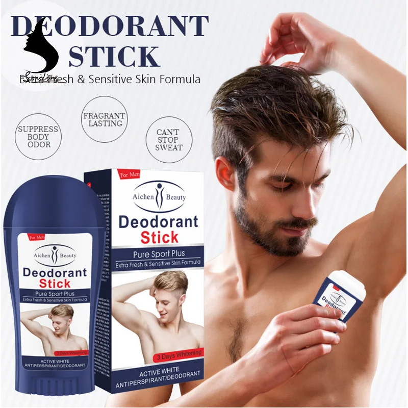 
Aichen Men Use Under Arm Skin Whitening Stop Sweat Summer Antiperspirant Armpit Deodorant Stick 