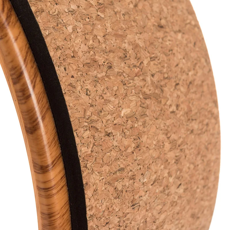 Cork Yoga Wheel Wooden Back Stretcher and Stress Relief 13 Inch 500 Lbs