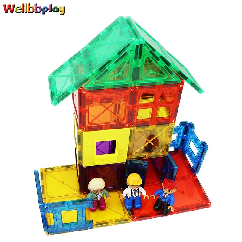 90pcs Colorful Color and EN71 Certificate educational magnet blocks toys / magnetic tiles