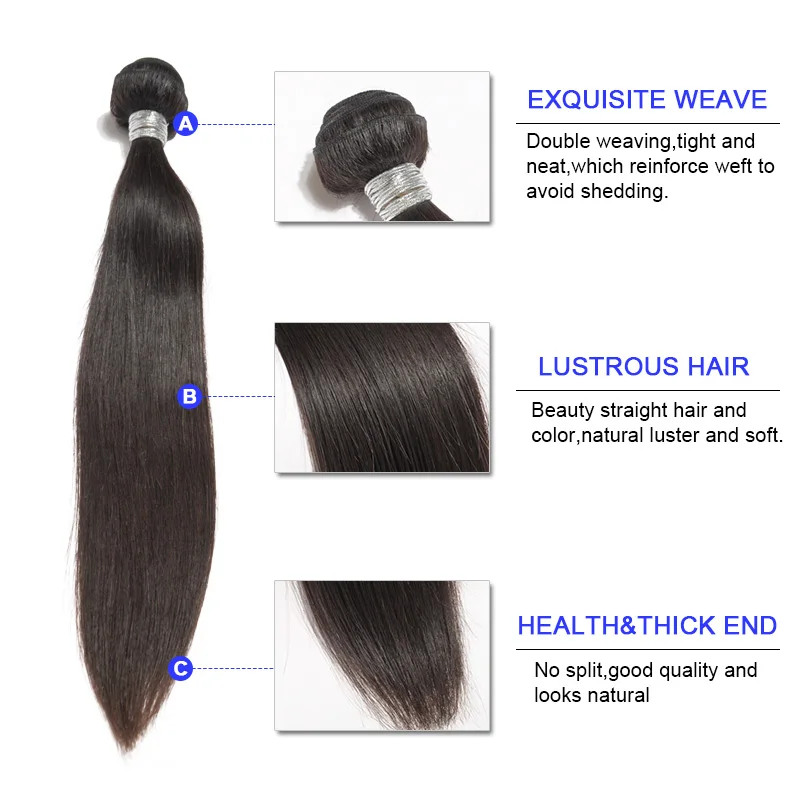 brazilian hair bundles with closure,3 bundles with closure,hd transparent lace closure