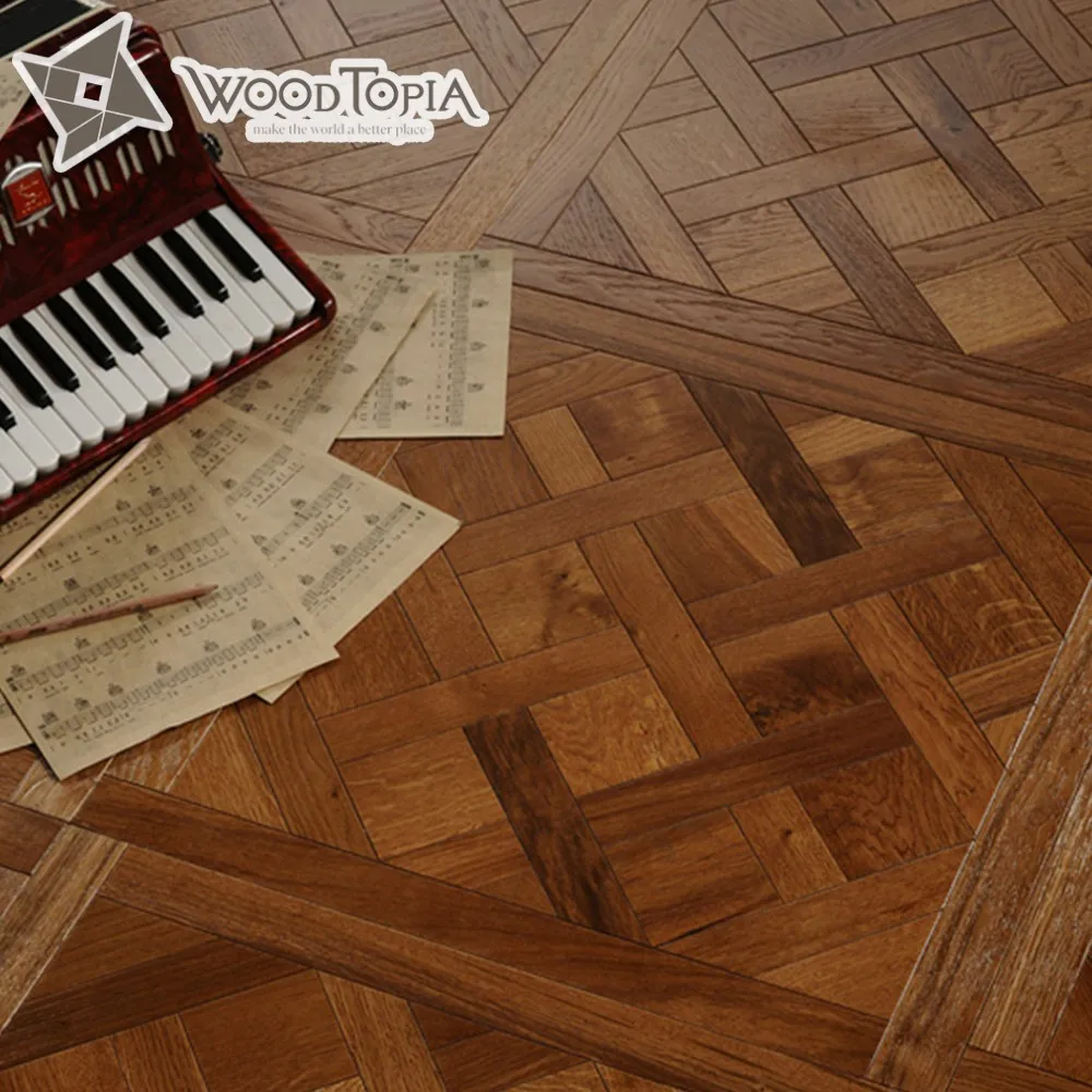 FUDELI VERSAILLES Parquet Engineered Wooden Flooring Oak Art Minimalist Apartment T&G Online Technical Support More Than 5 Years