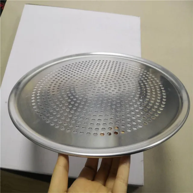Aluminum Perforated Pizza Pan Round Pizza Tray