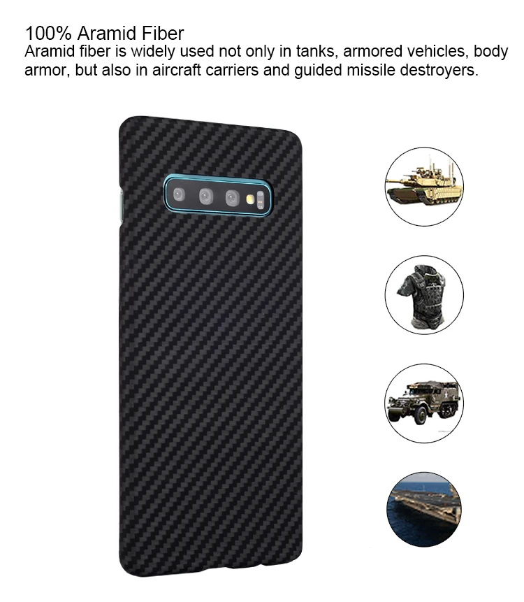 Чехол из арамидного волокна для нового Samsung Galaxy S10 + с открытым дном