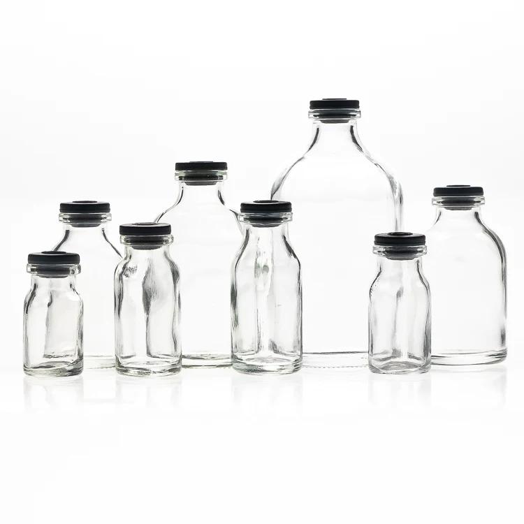 50ml clear glass vial penicillin glass bottle
