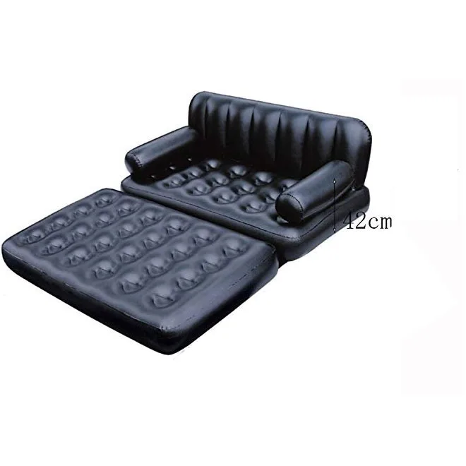 PVC white inflatable double recliner 5 in 1 sofa bed