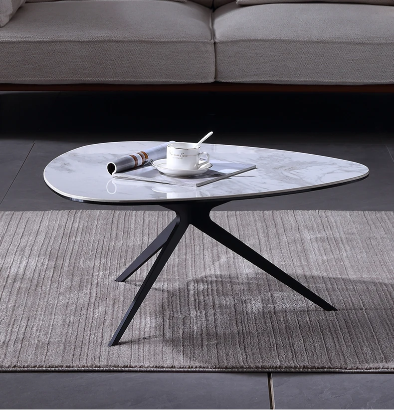 black custom metal marble coffee table base
