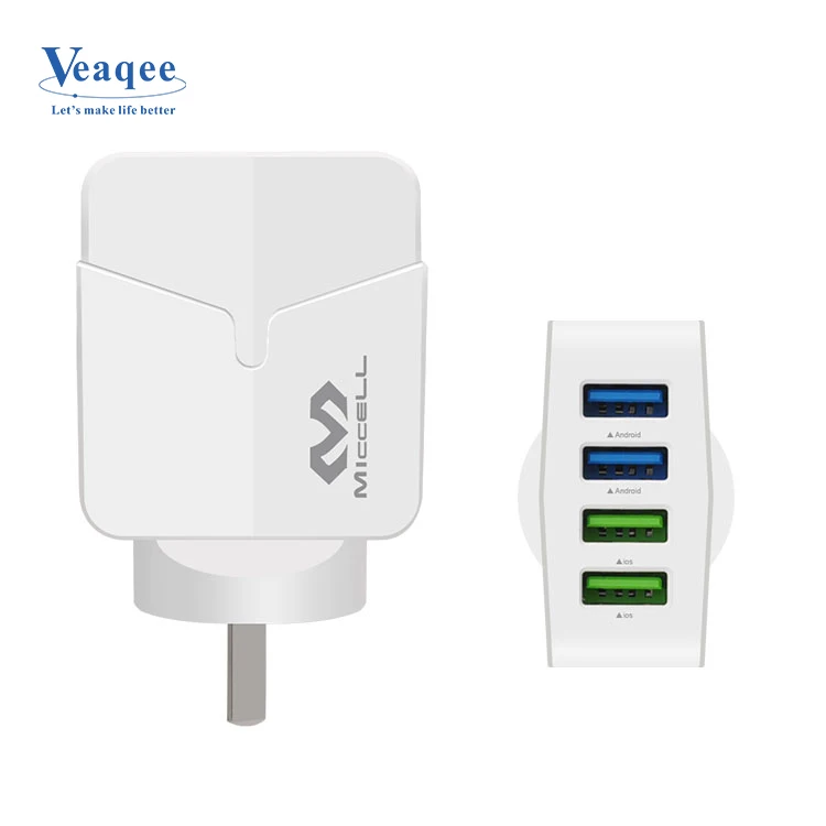 AU/EU/US plug мульти-порт USB зарядное устройство 4 порта USB стены дома 4.4A путешествия зарядное устройство