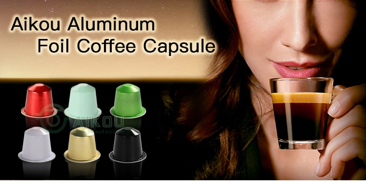 With logo on lid Aluminum Nespresso tea capsules coffee nespresso pods