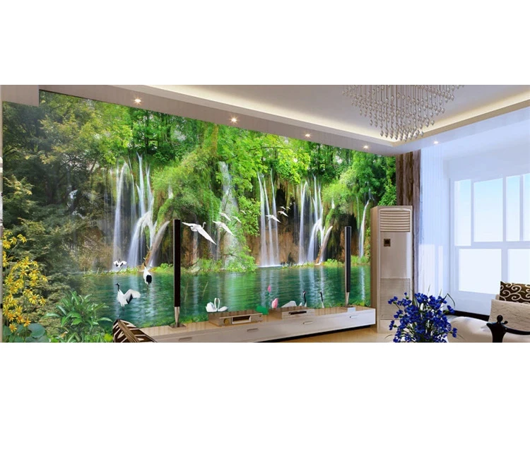 strong mountain waterfall photo decor wall wall murals