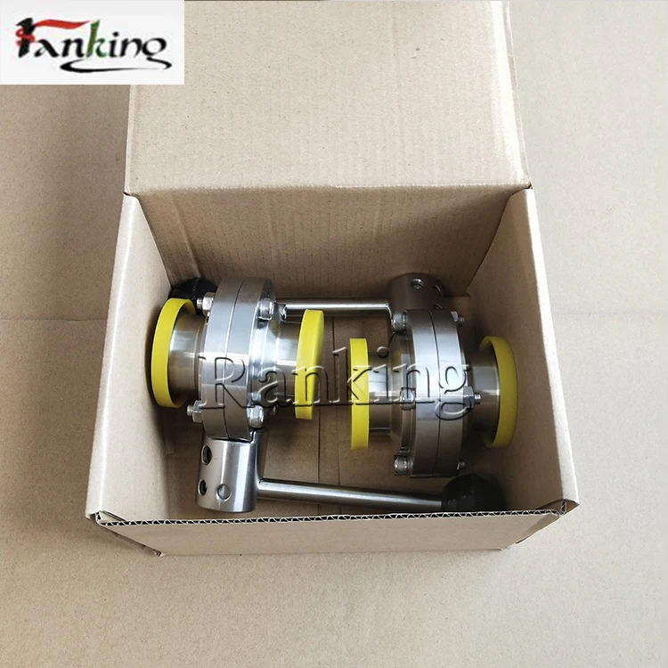 piperoll stainless steel SUS304 2-1/2' Clamped Sanitary Butterfly Flow Control Valve