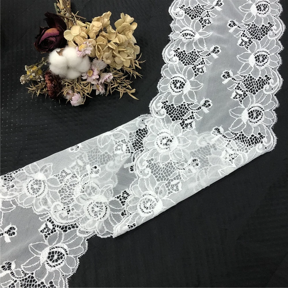 Simple Design Stretch Lace Trim Swiss Lace Fabric Flower Lace For Dress Switzerland