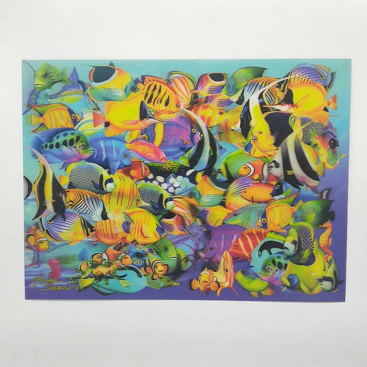 Декоративные пользовательские красивые пейзажи подводный мир стене висит картина, флип изображения, стены деко плакат 3d изображения стены